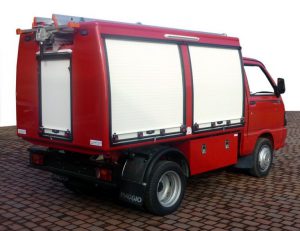Example of Electrical small rescue and fire fighting vehicle